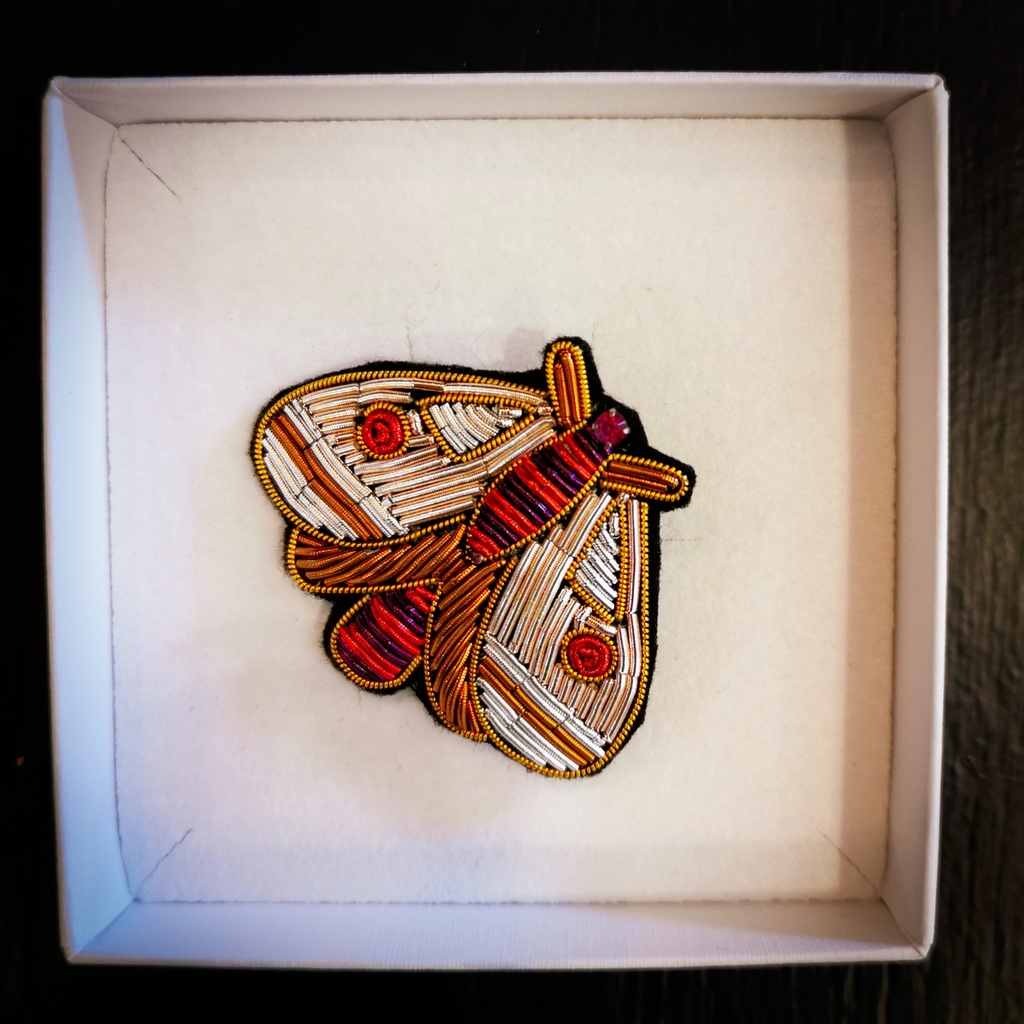 BROCHE PAPILLON TISSEE   