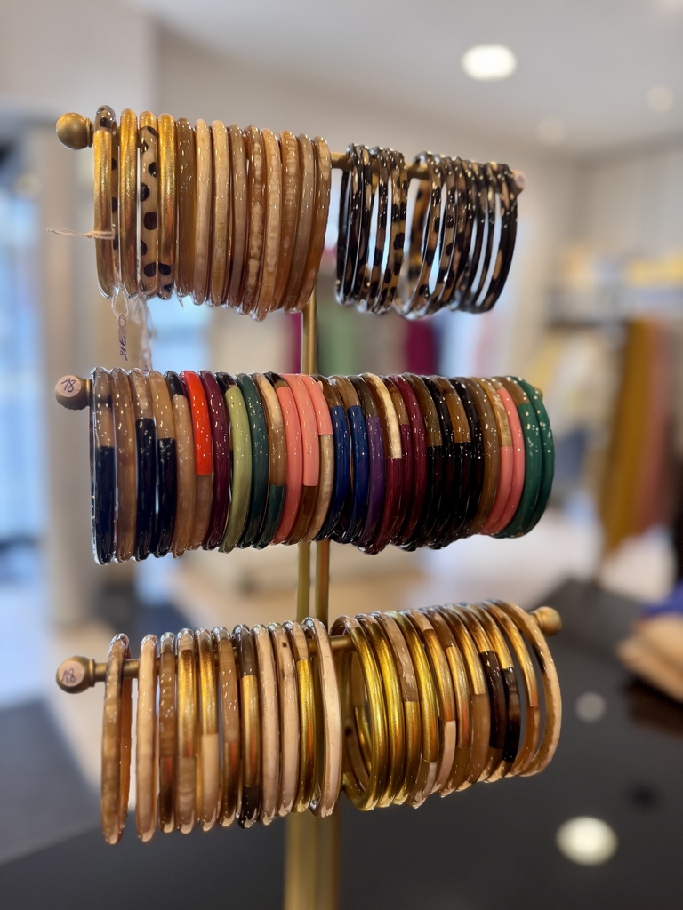 BRACELET JONCS POIS/DORE CLEIAS