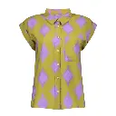 BLOUSE ETNIQUE MAUVE/VERT