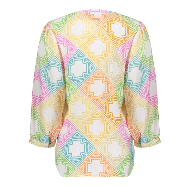 BLOUSE MULTI CARRE 