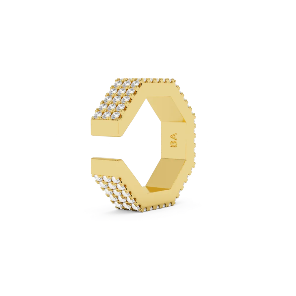 EDGE LARGE DIAMOND EARCUFF SIDE BACK GD 55.webp