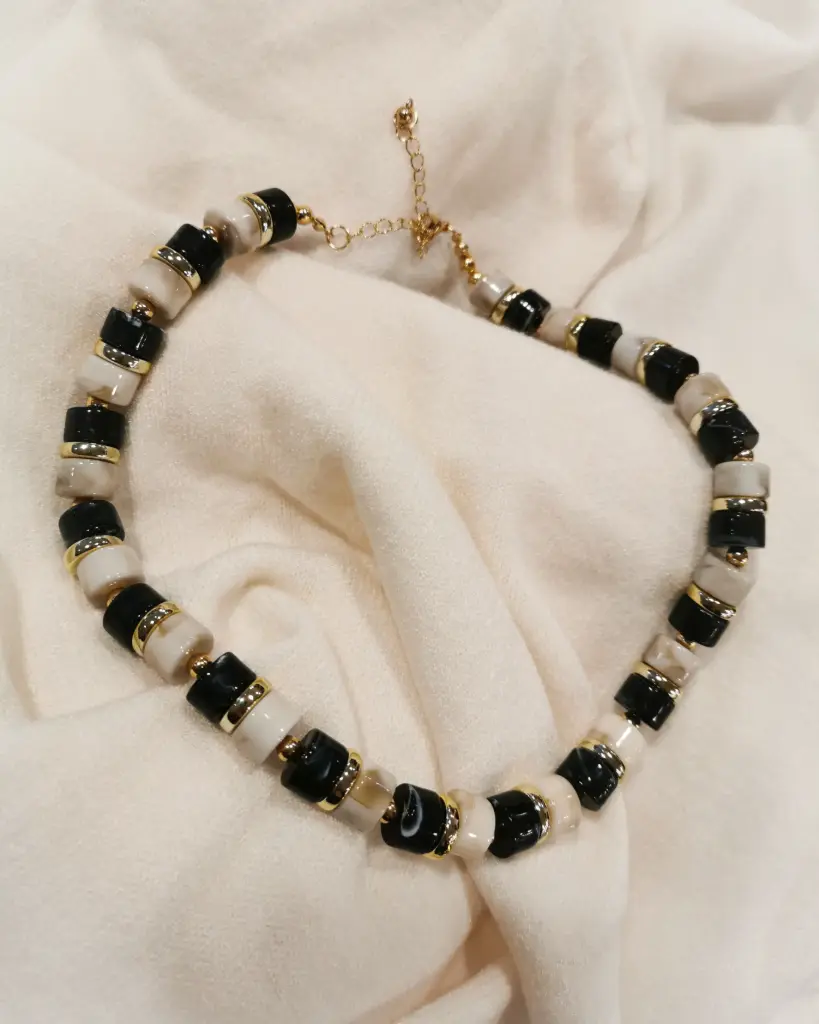 COLLIER BLACK & BEIGE 