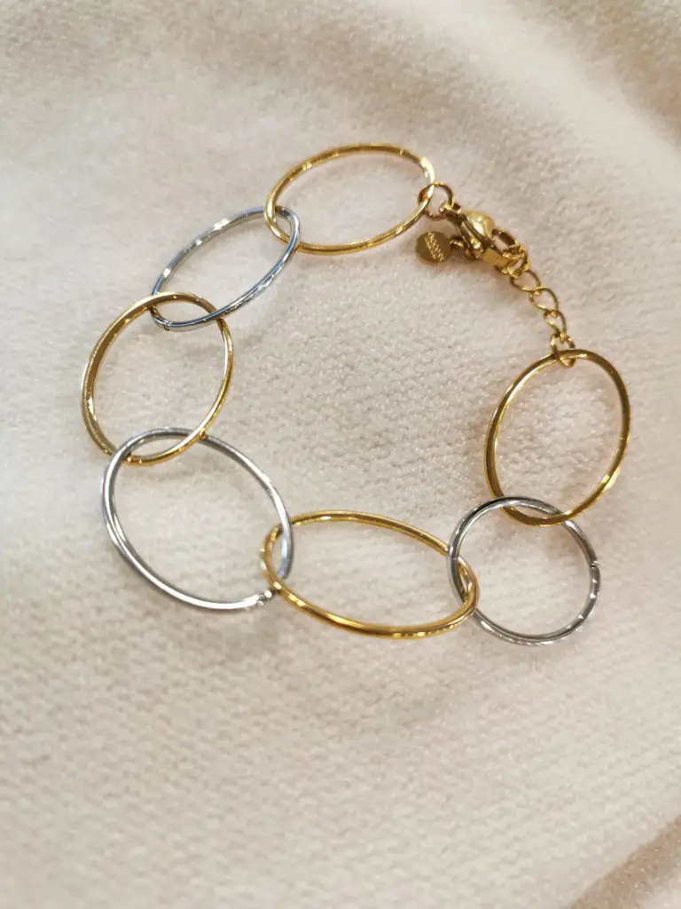 BRACELET RODHIUM CIRCLE 