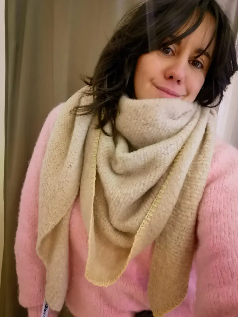 ECHARPE DODI TRIANGLE BEIGE