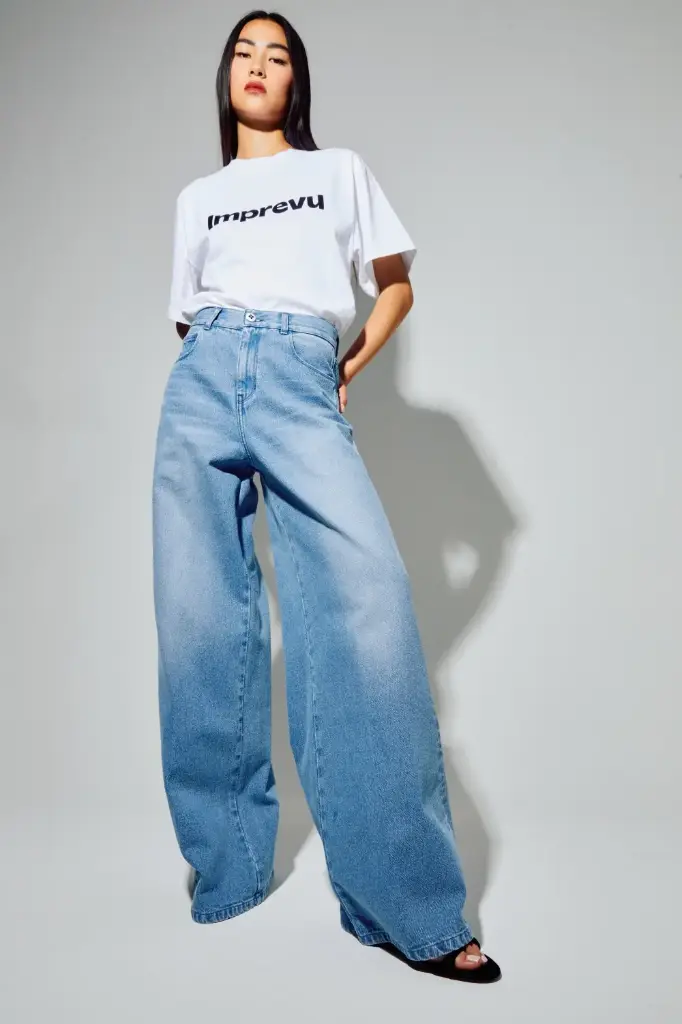 DENIM SWIGGY PALAZZO MEDIUM BLUE