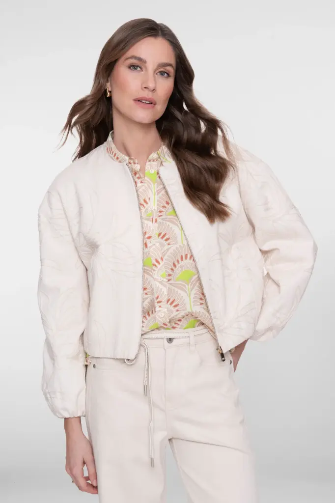 BLOUSON BRODERIE ECRU