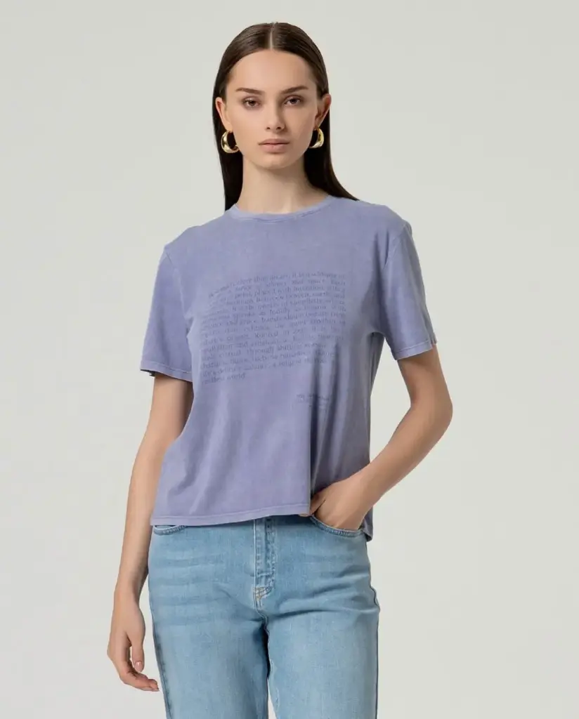 TEE-SHIRT POSI MAUVE