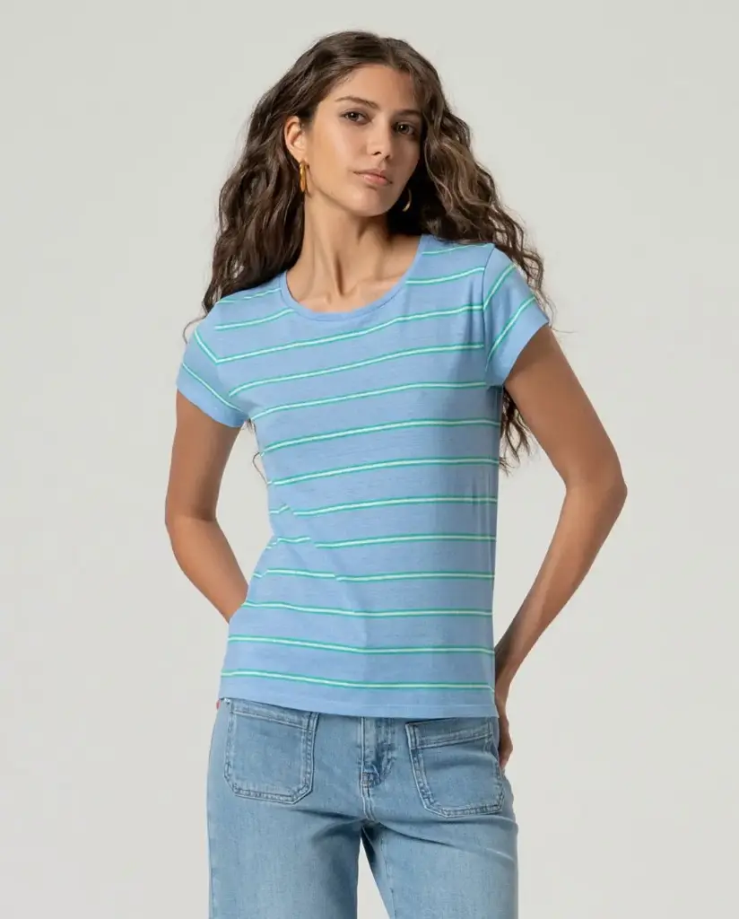 TEE-SHIRT RAYA BLEU
