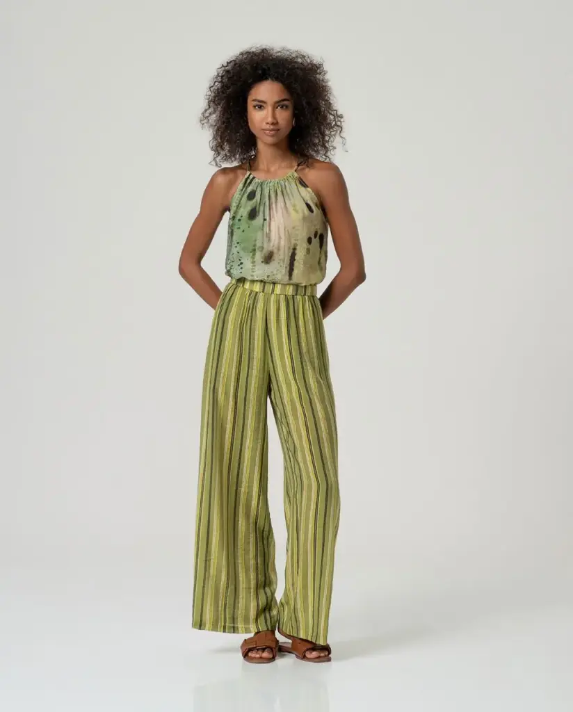 PANTALON MIZY VERT MULTI 