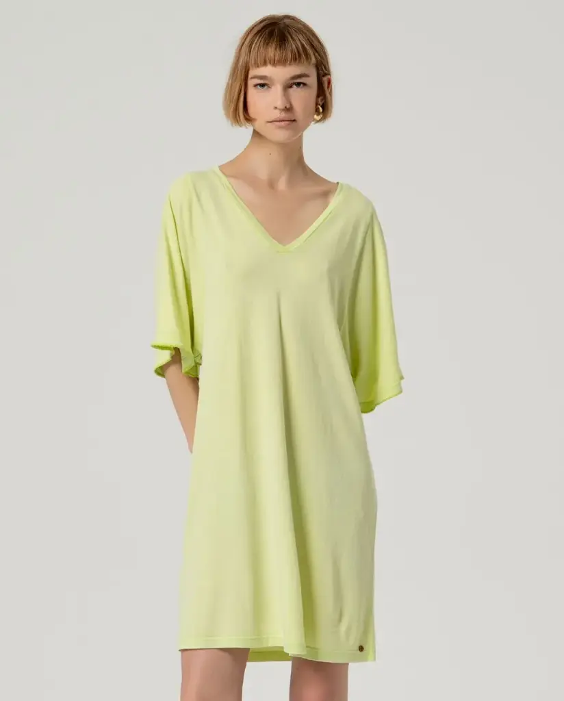[526NARA718] ROBE NARA VERT ACIDE (XS)