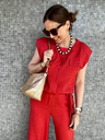 VESTE SANS MANCHE TERRACOTA