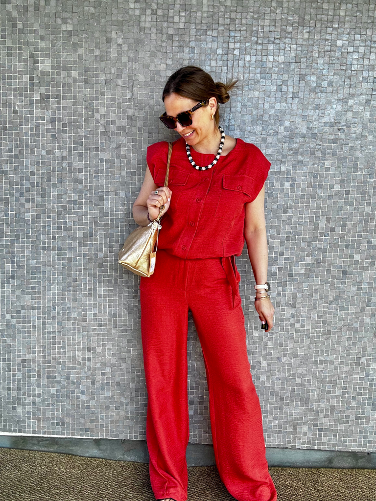 [61100-60] PANTALON AMPLE TERRACOTA  (XS)
