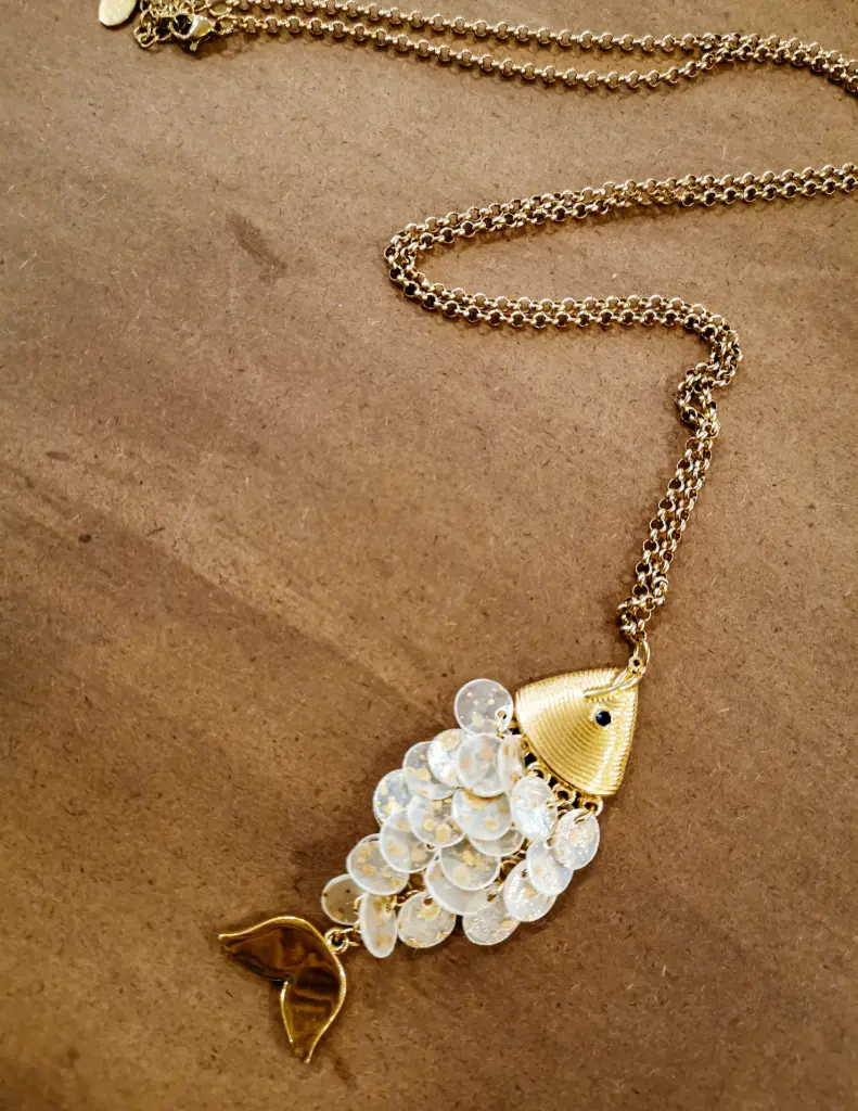 COLLIER POISSON BEIGE