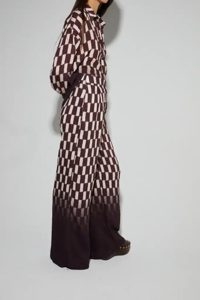 [3E26040299] PANTALON  CHARLIE CHOCOLAT DEGRADE  (XS)