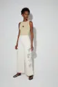 DENIM SWIGGY PALAZZO ECRU BRODERIE