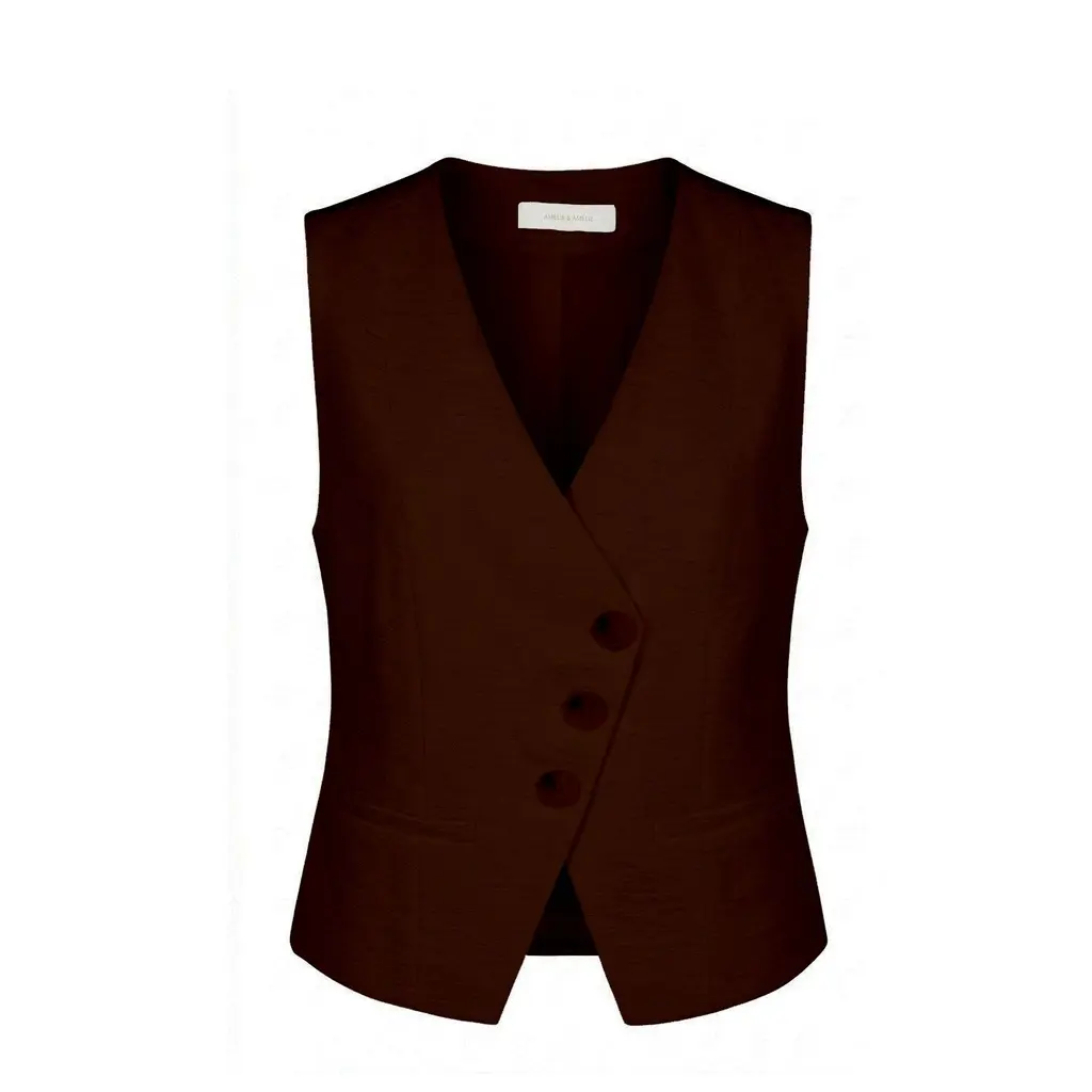 VESTE SANS MANCHE SELENA CHOCO