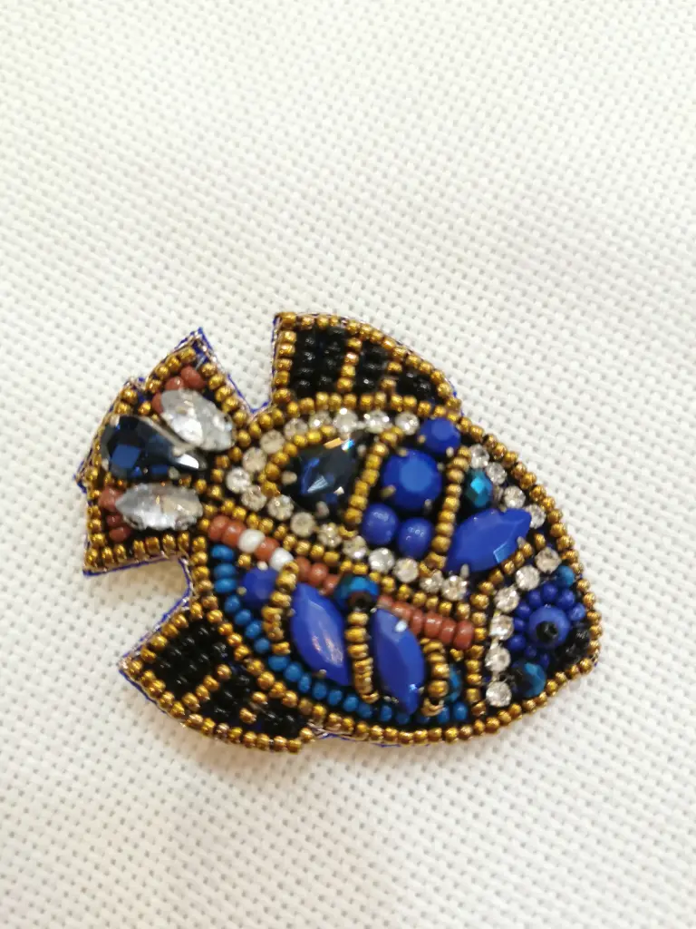 BROCHE DODI POISSON BLEU