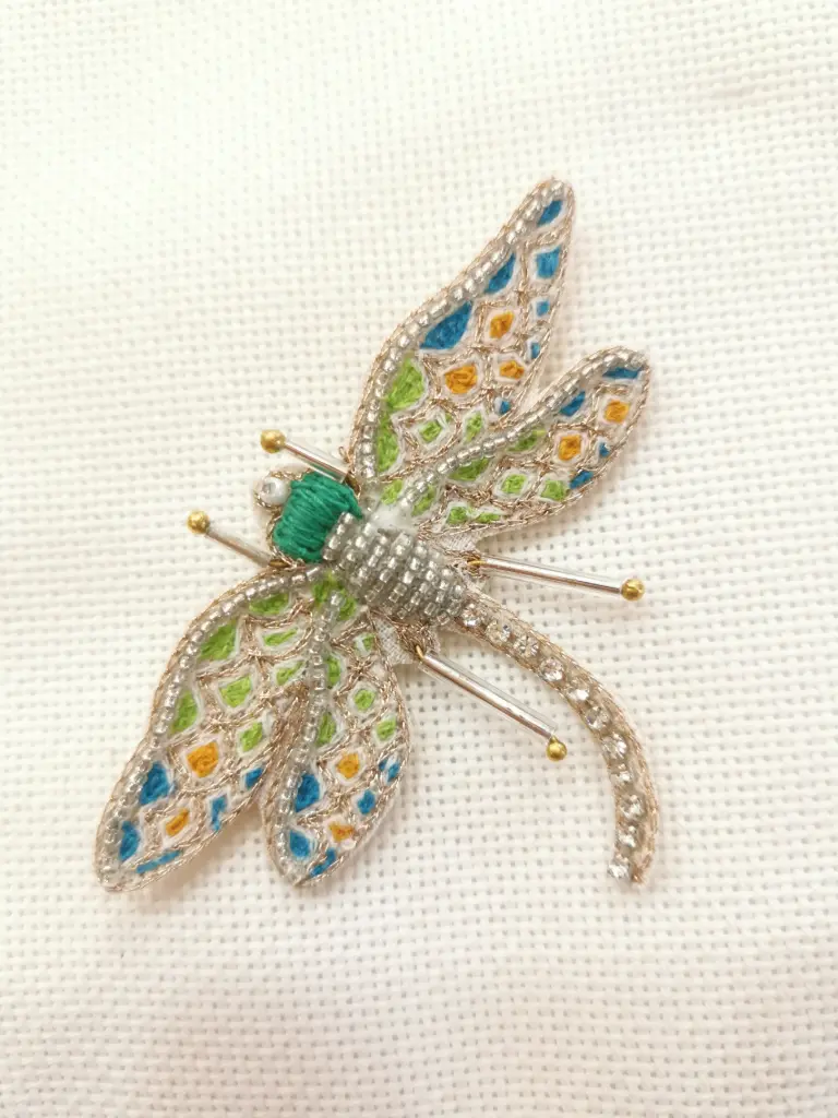 BROCHE DODI LIBELLULE VERTE