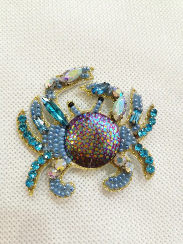 BROCHE DODI CRABE BLEU