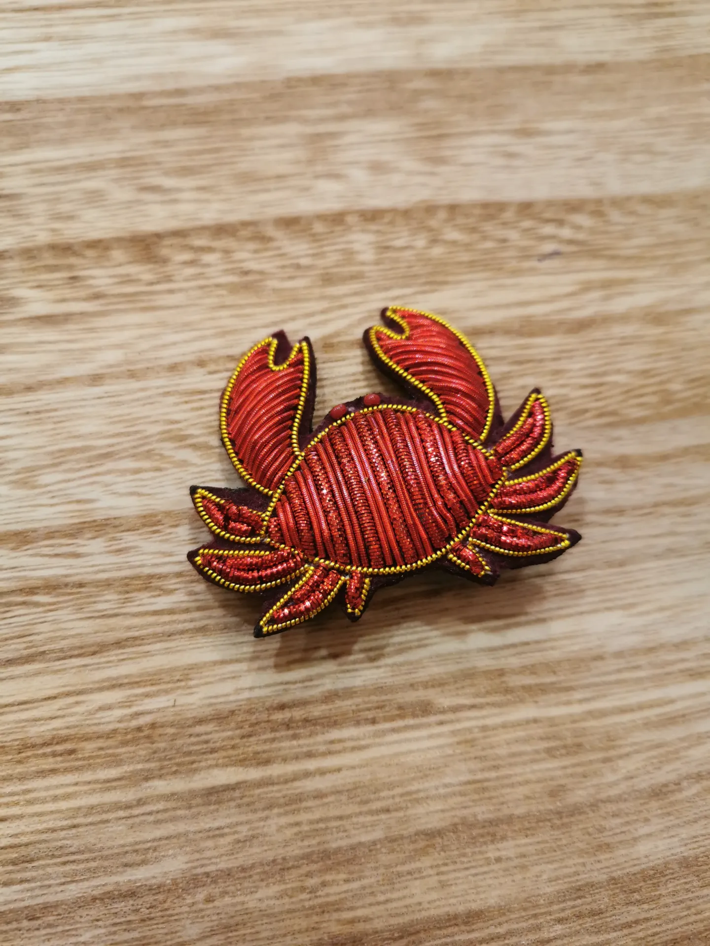 BROCHE CRABE ROUGE