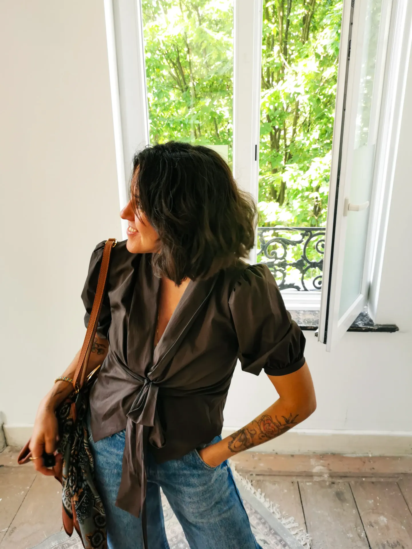 [NEW LENA] BLOUSE NEW LENA CHOCO (S)