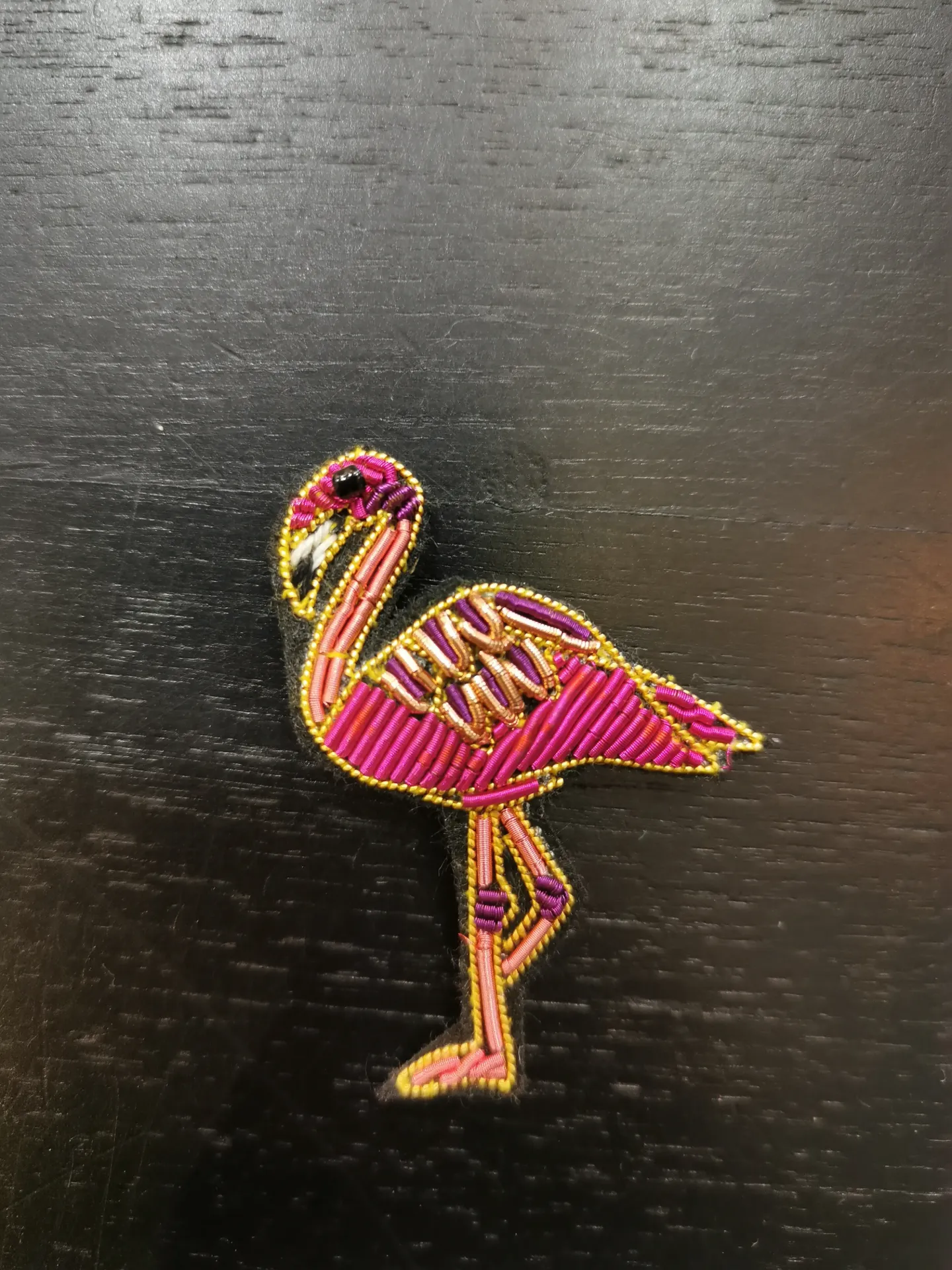BROCHE FLAMAND ROSE