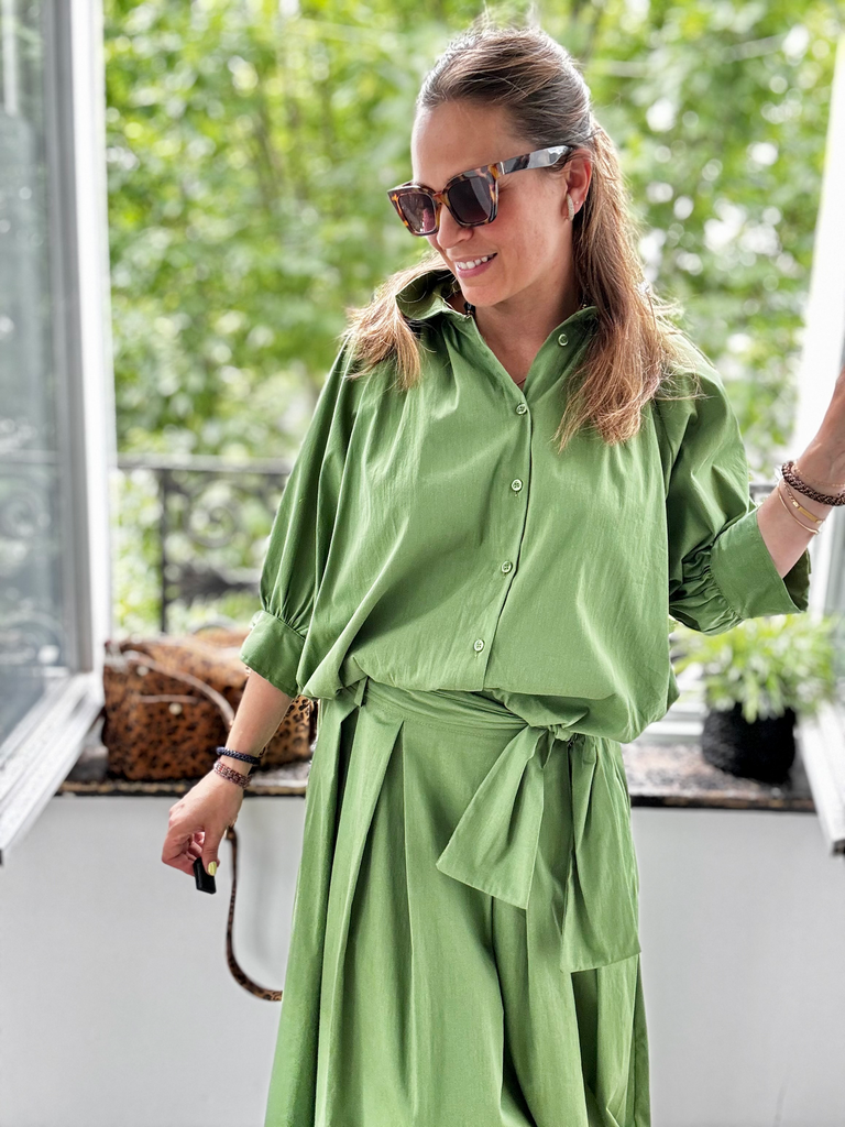 BLOUSE BUDAPEST vert olive