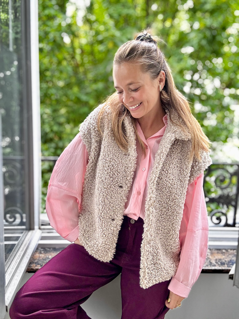 [65563-19] VESTE SANS MANCHE sand (XS)