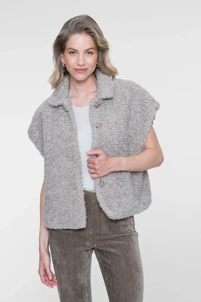 VESTE SANS MANCHE sand