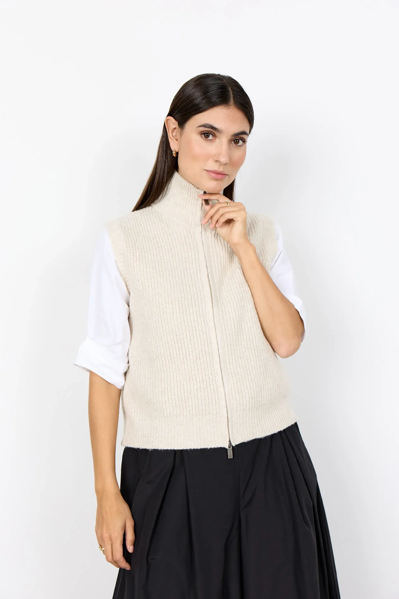 GILET GITH beige chiné