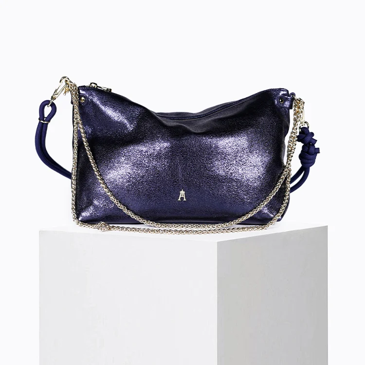 SAC MALLOW METAL BLEU
