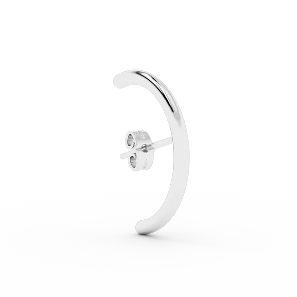 BOUCLE HUG STUD SILVER