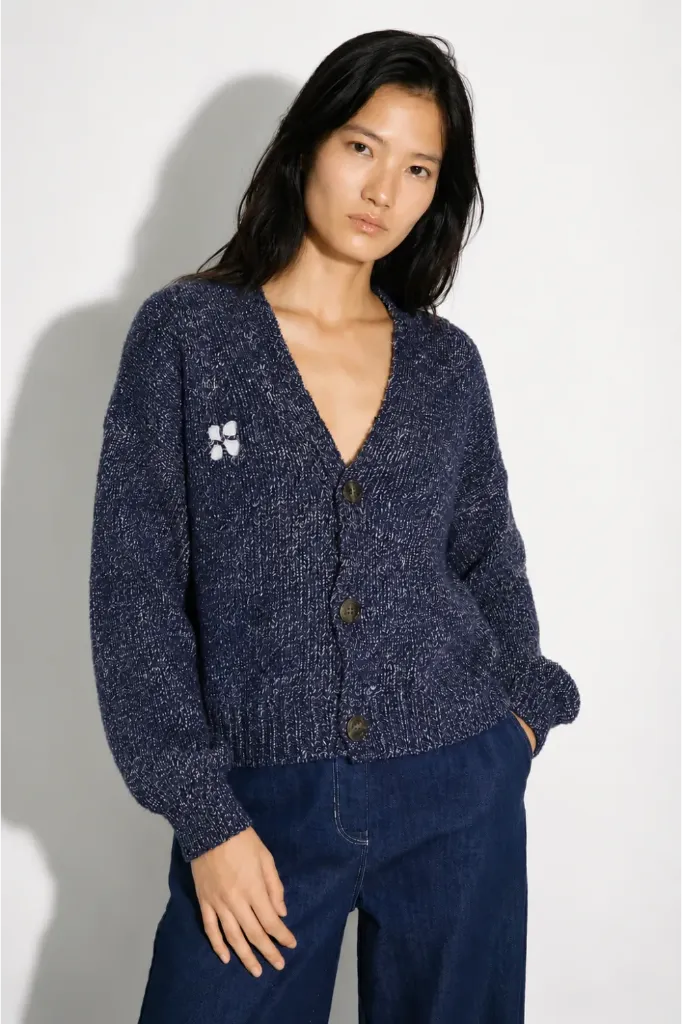 CARDIGAN TILGA CHINE TWIGGY blue
