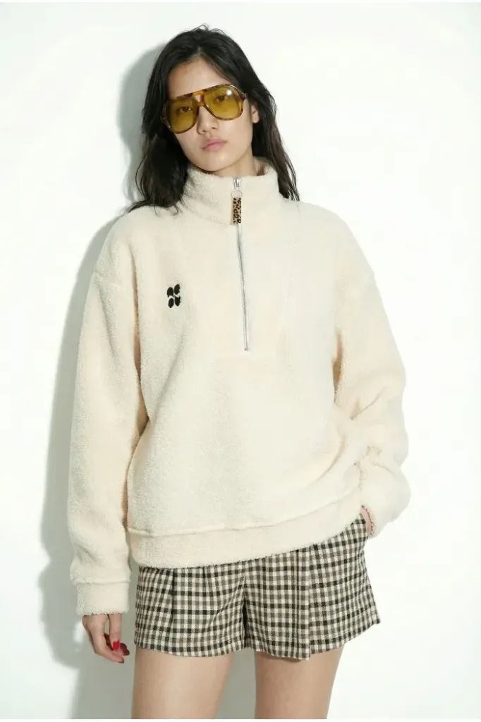 [2H260617LU1] SWEATSHIRT LUCA TEDDY ZIP natural (XS)