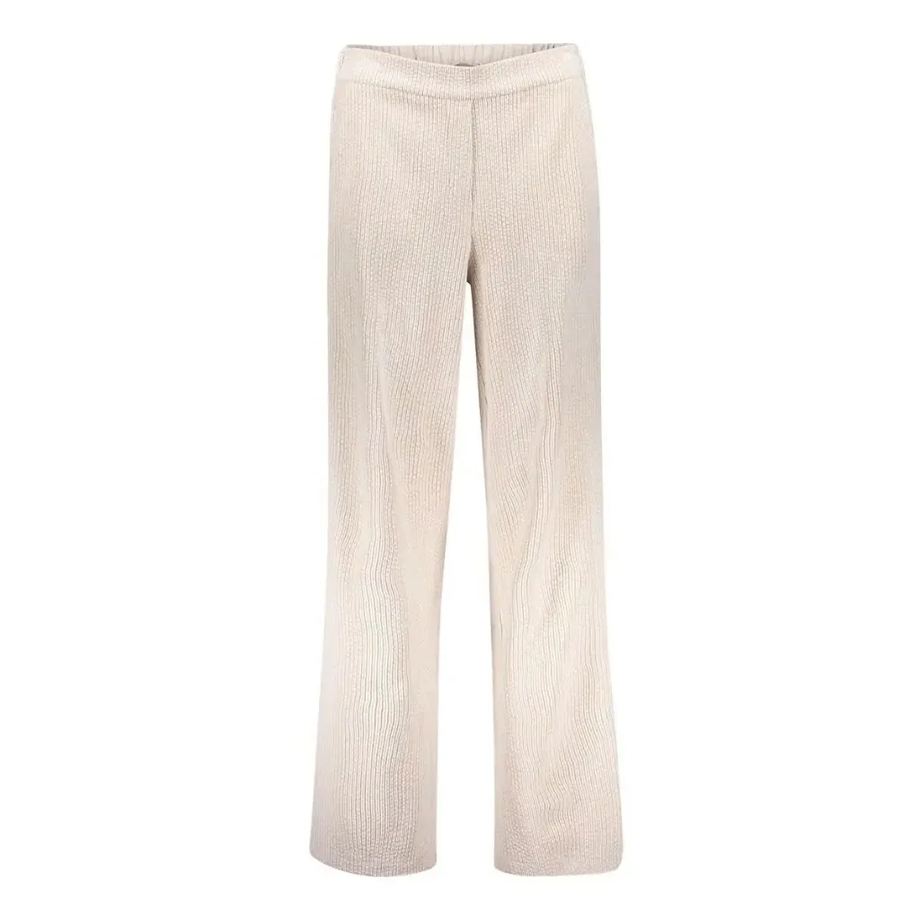 PANTALON VELOUR ECRU