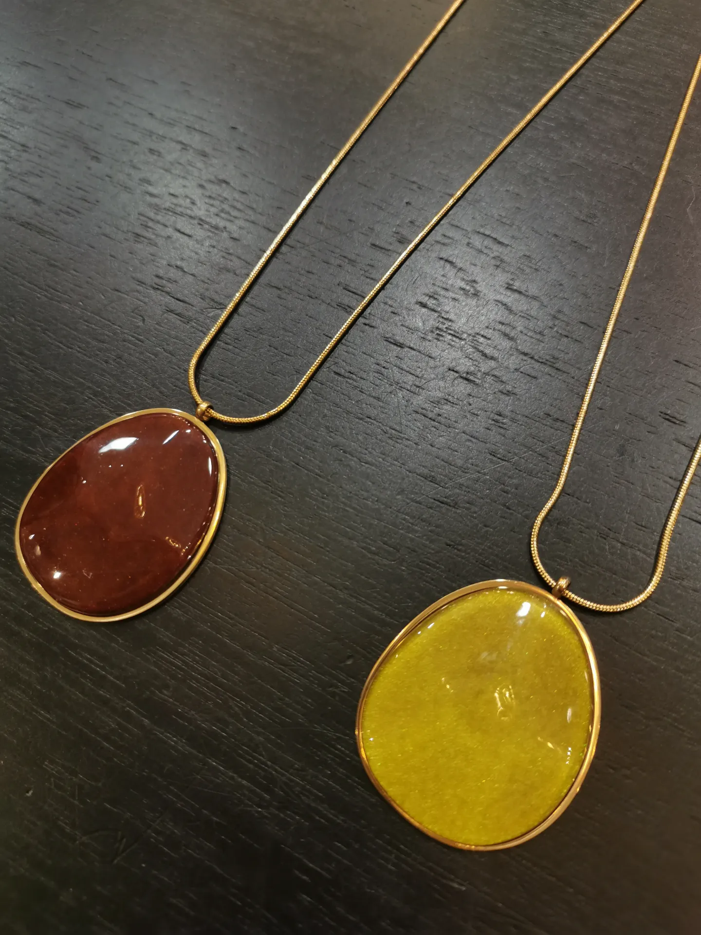 [GALET] COLLIER GALET (CHOCOLAT)