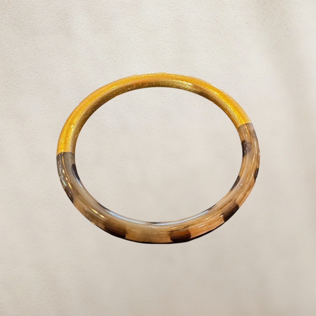 BRACELET JONCS POIS/DORE CLEIAS