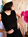 TOP NOIR CROCHET