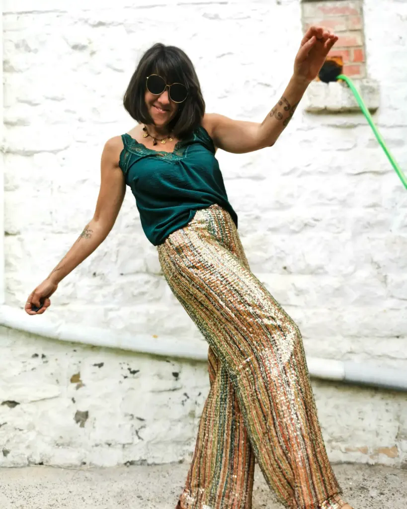 PANTALON MULTI SEQUINS