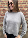 PULL COL ROND GRIS TWINS