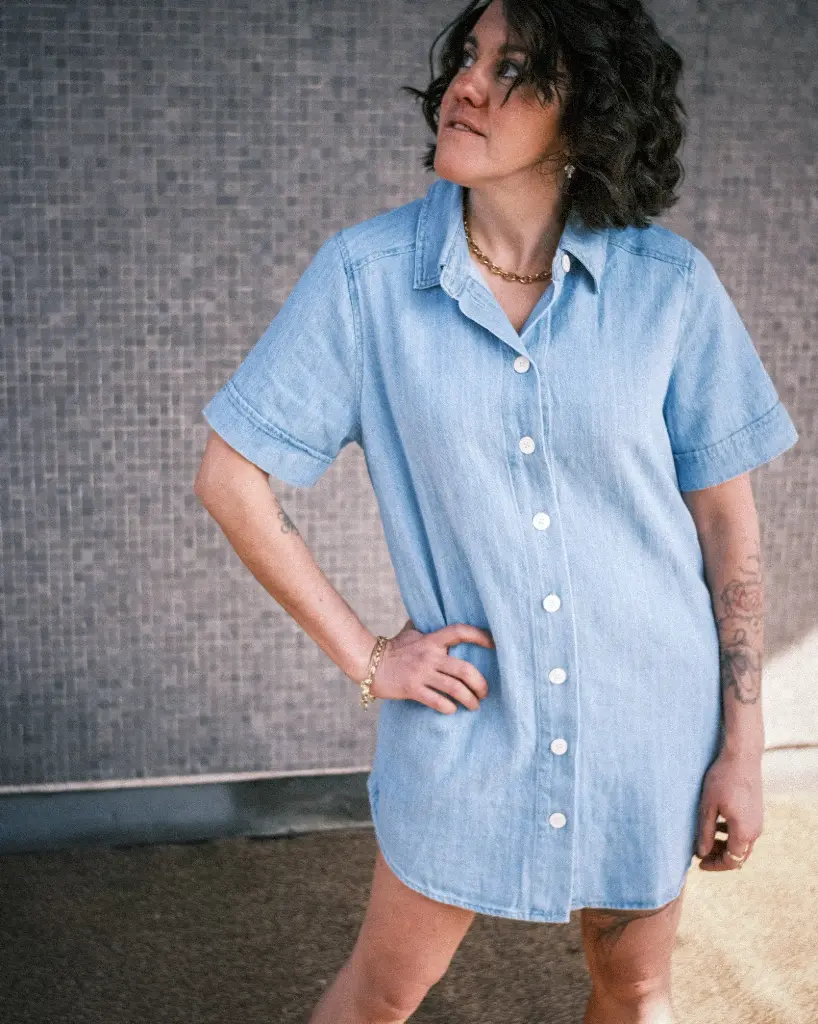 ROBE CHEMISE DENIM