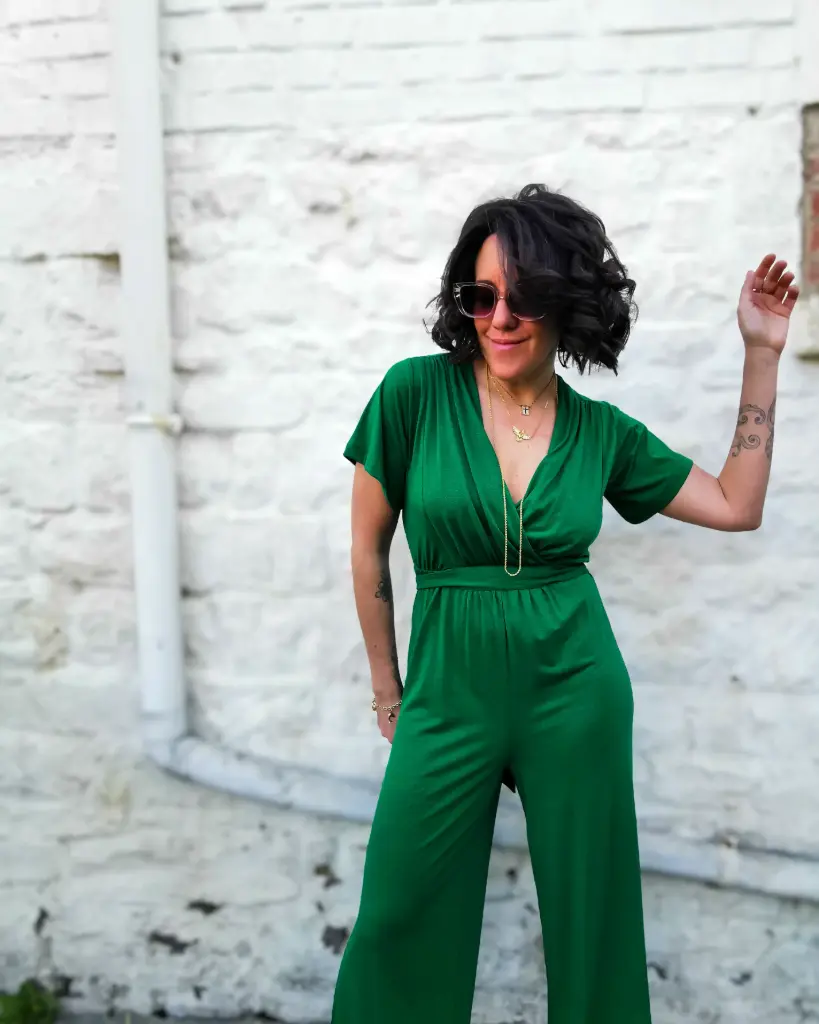 COMBI-PANTALON VERTE