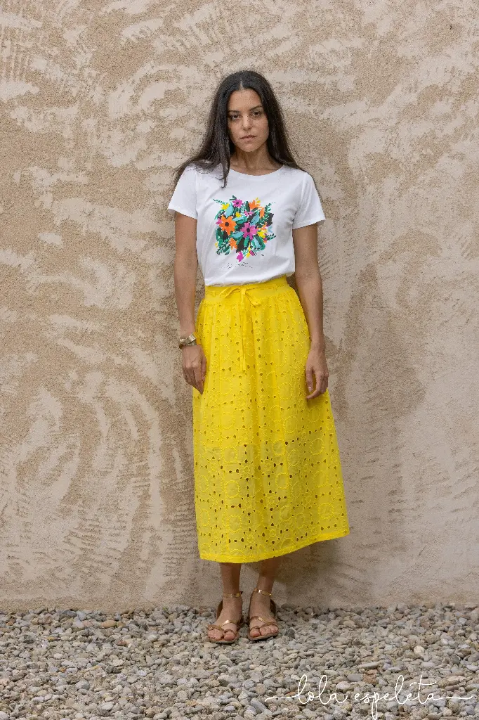 TEE SHIRT BRUSH FLOWER