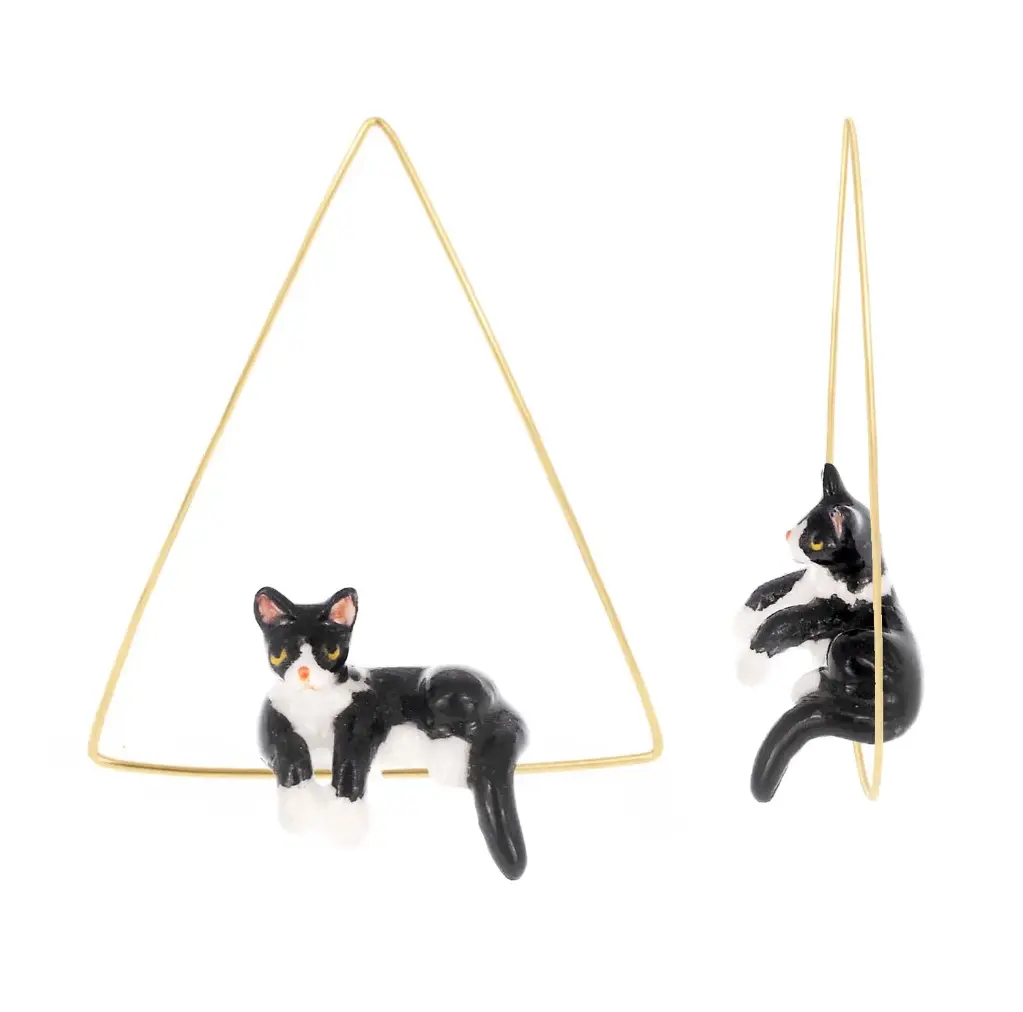 BOUCLES D'OREILLES CHAT