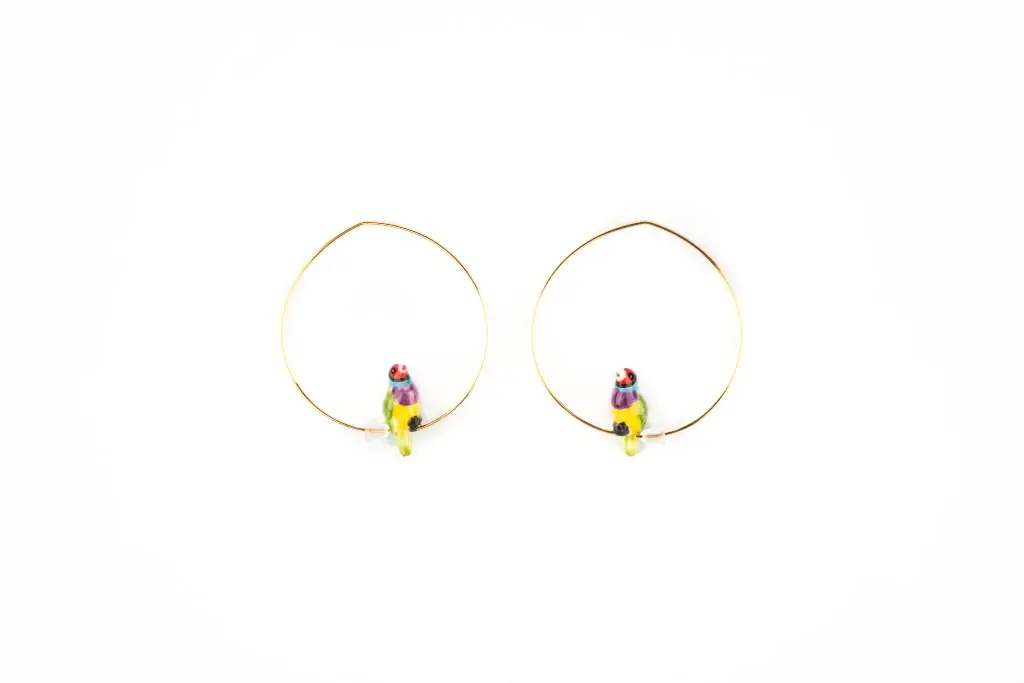 BOUCLES D'OREILLES GOULDIAN FINCH