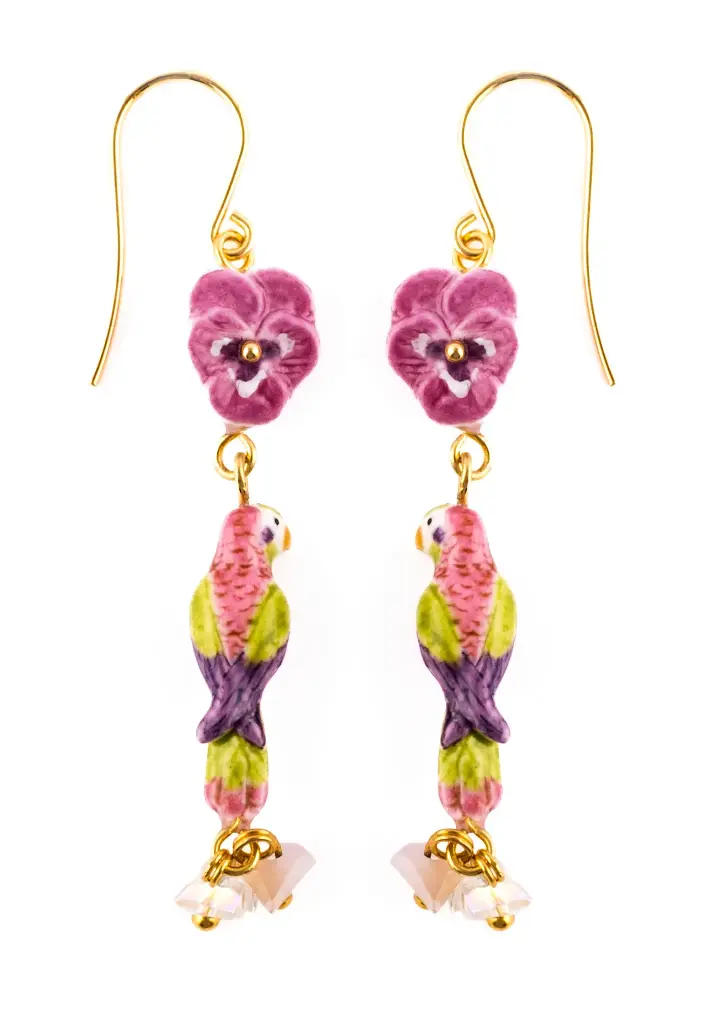 [J643] BOUCLES D'OREILLES FIGS & FLOWERS