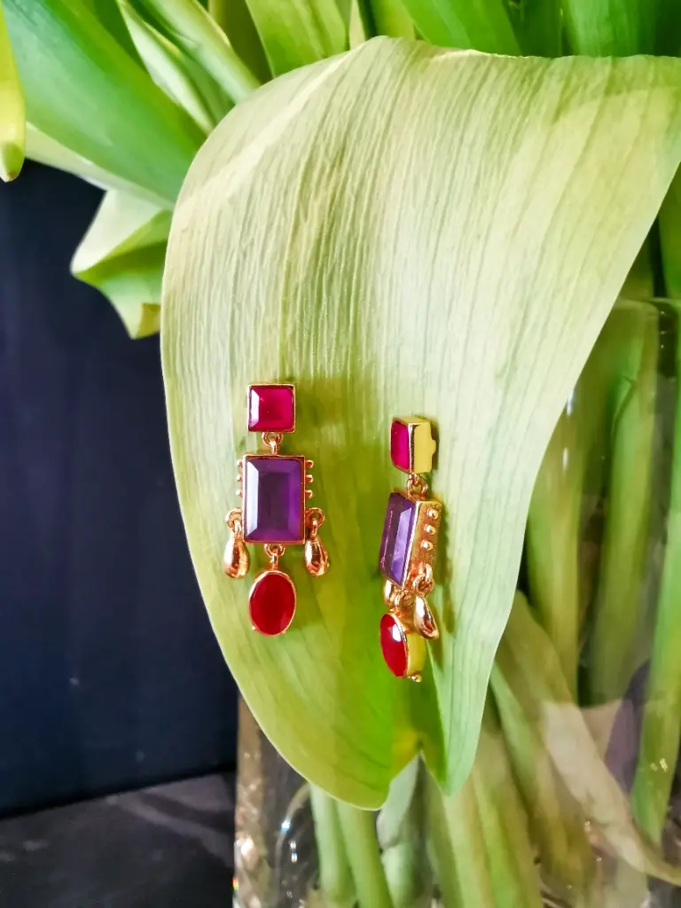 BOUCLES D'OREILLES CICADA AMETHYSTE