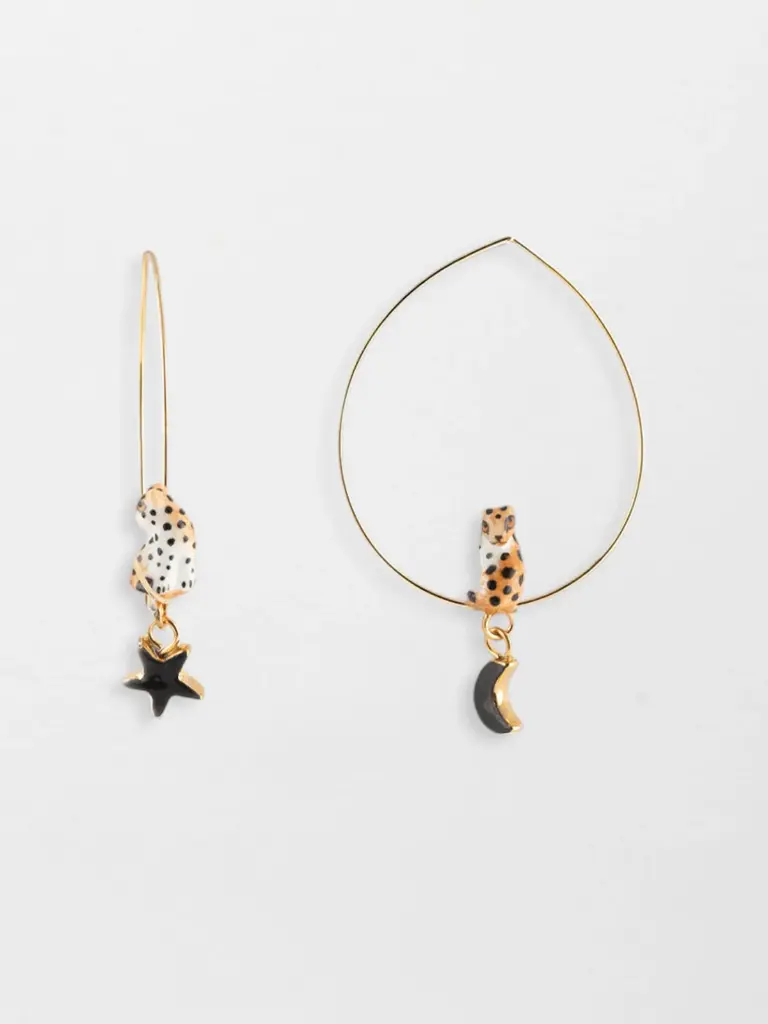 CREOLES LEOPARD, ETOILE ET LUNE