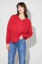 CARDIGAN BABY ALPAGA ROUGE FONCE