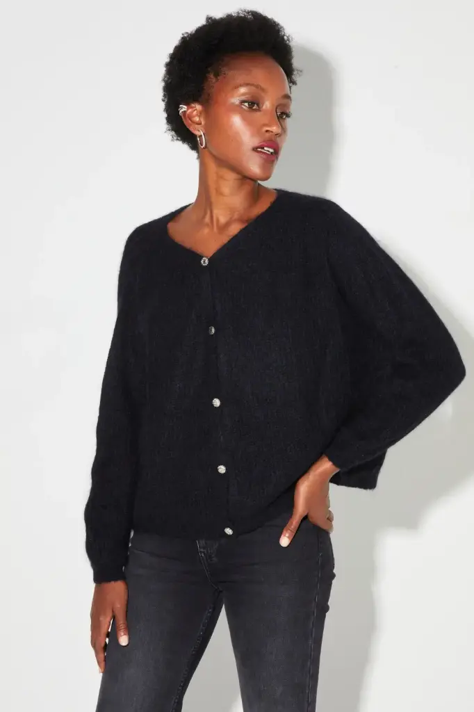 CARDIGAN BABY ALPAGA NOIR